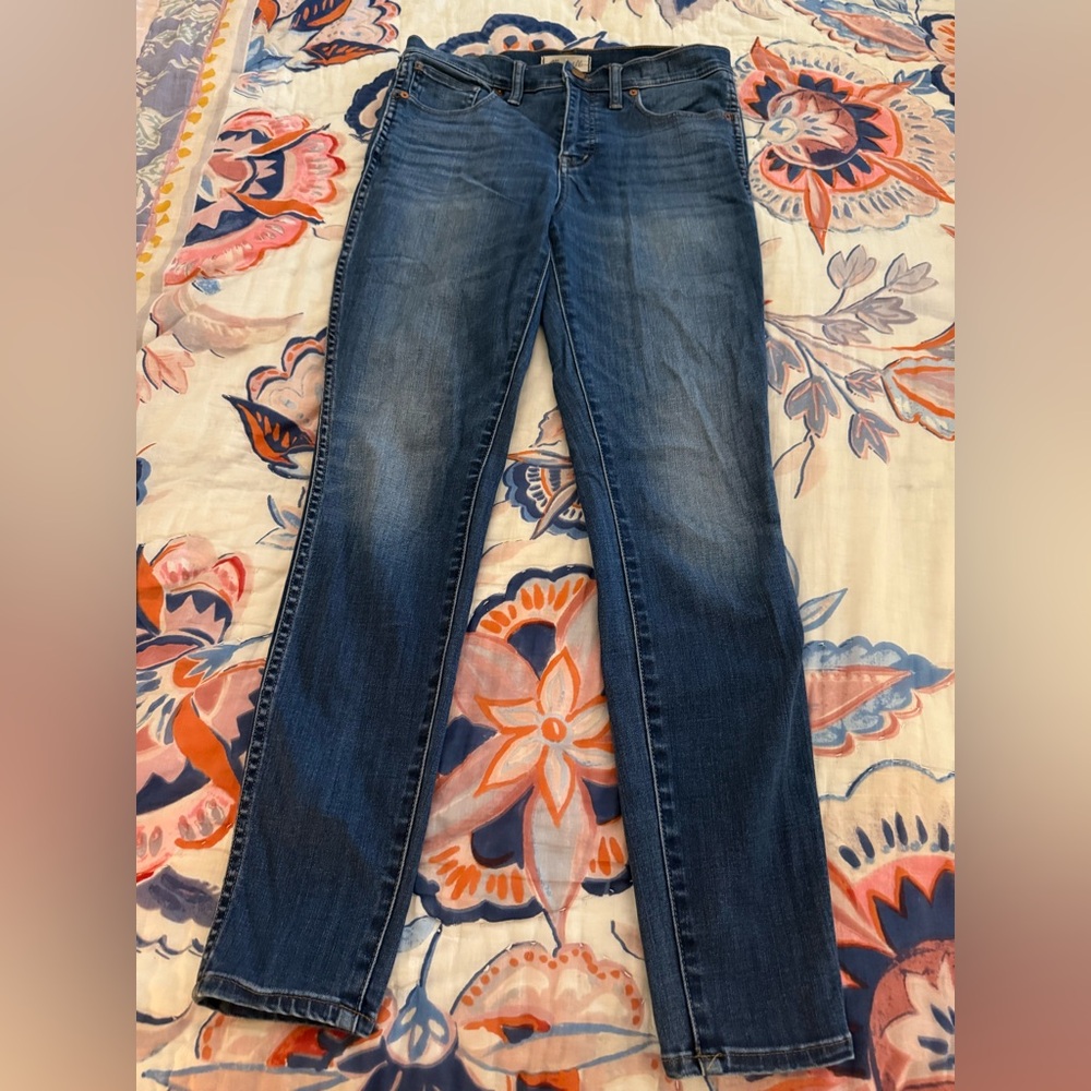 Madewell 10” High-Rise Skinny Jeans in Medium Blue